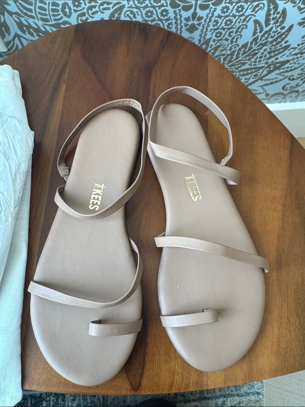 TKEES mia leather sandals 6 beach bum tan - Picture 2 of 4